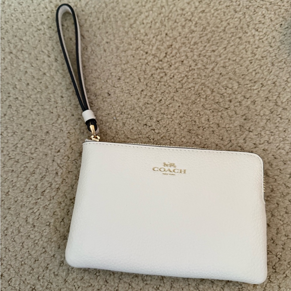 Coach Pebbled Leather Wristlet